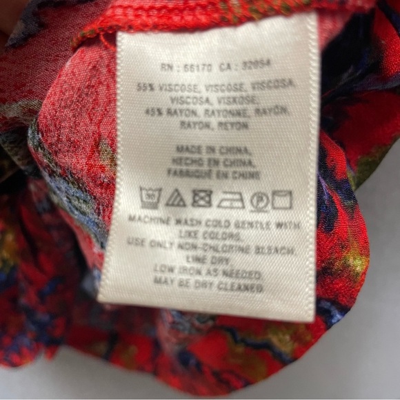 Anthropologie Maeve Boho Prins Tunic Printed V Neck Dress - Picture 7 of 9